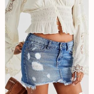 We the Free Out of the Ordinary Denim Mini Skirt Sz. 4